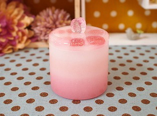 かわいい 骨壺 ガラス ピンク