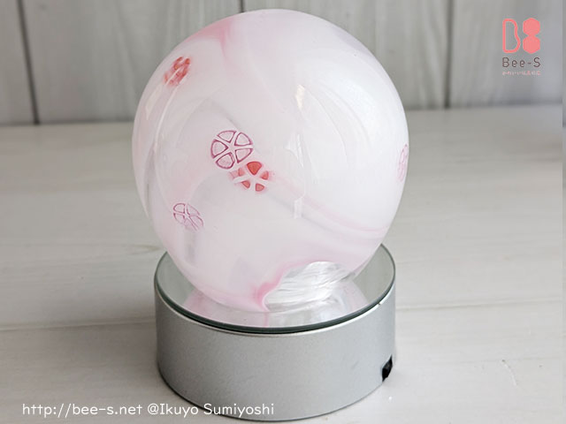 お花の盆ランプ かわいい盆提灯 おしゃれな盆提灯 かわいいランプ 新盆 お盆 用品 仏具小物 ガラス