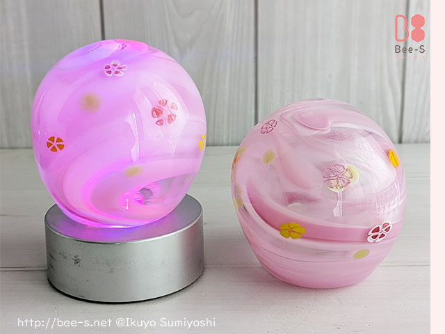 盆ランプ ガラスの盆提灯 お盆かざり かわいい おしゃれ