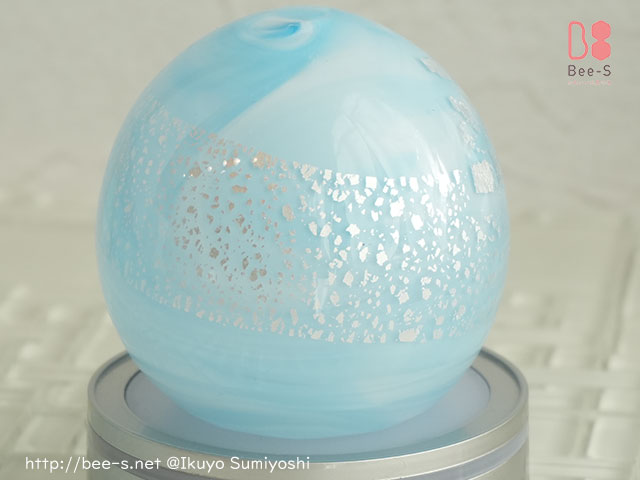 手元供養　かわいいガラスの盆飾り　水子供養　銀箔　ガラス　子ども用　盆提灯