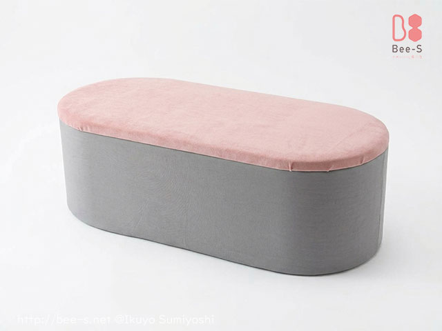 かわいいピンクの楕円の棺、赤ちゃん・子ども用の棺 90ｃｍ 3尺
