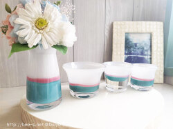 かっこいい仏具セット　新幹線　電車好き　ガラス仏具　仏具セット　オーダー仏具　男の子　ブルー　グリーン　仏具小物