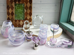 紫の仏具セット　かわいい　おしゃれ　きれい　仏具小物　最愛の人へ　最後のﾌﾟﾚｾﾞﾝﾄ