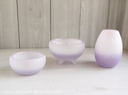 ピンクと紫　仏具セット　赤ちゃん仏具　すりガラス　おしゃれ　手作り　オーダー仏具