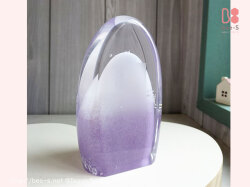 かわいい位牌　ガラス位牌　おしゃれ位牌　制作事例　口コミ　Bee-S　子どもの位牌　赤ちゃんの位牌　紫