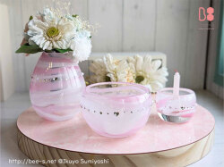 ハートの仏具セット　かわいいピンク　赤ちゃんの仏具　手元供養　リビング供養　仏具小物