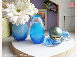 ブルーの仏具　仏具セット　モダン仏具　いまどきの仏具　仏壇　リビング供養　手元供養