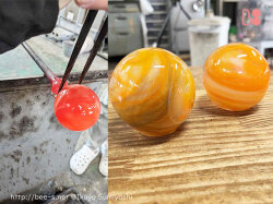 自分で作る仏具　ガラス工房　手作り　盆ランプ　盆提灯　自作　オーダー