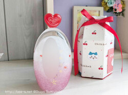 ガラスの位牌　オーダー位牌　ピンクの位牌　ハートの位牌　おしゃれな位牌　赤ちゃん位牌　こどもの位牌