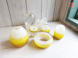 黄色の仏具　ペット仏具　ペットロス　ペットの位牌　ガラス位牌　仏具セット　仏具小物　おしゃれな仏壇