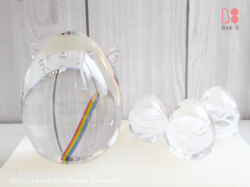 ガラスの位牌　虹の位牌　かわいい位牌　ペット位牌　わんこの位牌　猫の位牌