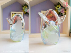 ガラス位牌　天使の羽根つき　天使の位牌　クリスタル位牌　赤ちゃんの位牌　虹色の位牌