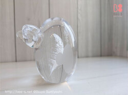 かわいいお位牌　天使の羽根つき、小さい位牌　ミニ位牌　ガラスの位牌がオーダーできます