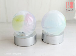 盆ランプ　虹色仏具セット　かわいい盆提灯　新盆　盆飾り　ガラスの盆提灯