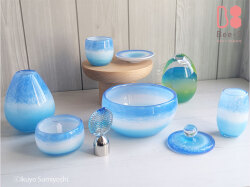 南の島の海のイメージ　かわいいガラス仏具　仏具セット　手作り仏具　赤ちゃん仏具　こどもの仏具　手元供養　水子供養