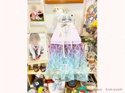 洋服のリメイク骨壺カバー、マーメイドのワンピース　骨覆い