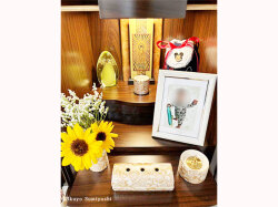 オーダー骨壺カバー　リメイク　手作り　スタイをつけて