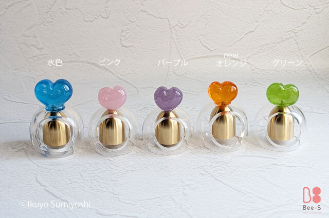 水色、ピンク、パープル、オレンジ、グリーン　おりんのカラフルな仏具小物