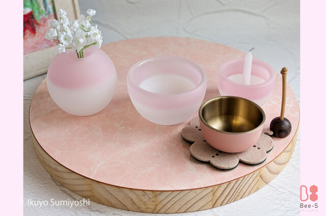 かわいい仏具ミニセット　手元供養セット　Bee-Sのオリジナルかわいい仏具　赤ちゃん仏具