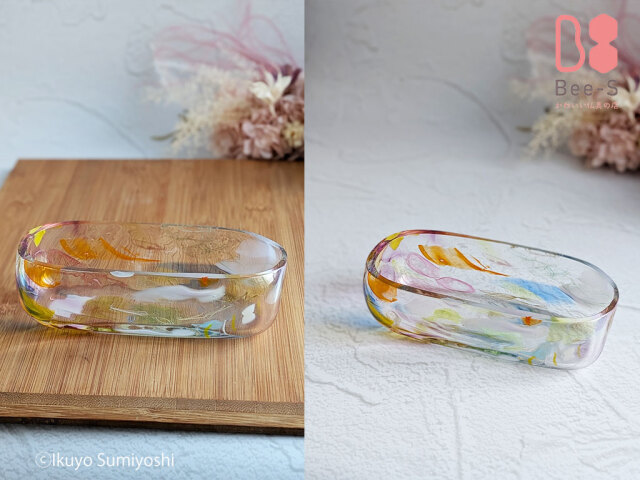 かわいい横置き香炉】ミルフィオリ SOU カラフル ガラス製